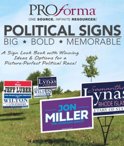 political signage and promotional items